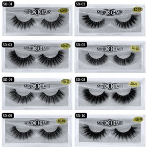 Good Quality Styles 3D Mink Eyelash Natural False Eyelashes Soft Light Fake Glitter Cosmetic Tools Extension Lashes With Eye lash Tweezer Brush Makeup