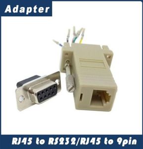 Bonne qualité entier 1000 pcslot DB9 femelle à RJ45 femelle FF RS232 adaptateur modulaire connecteur convertisseur Extender7958050