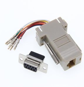 Bonne qualité entier 300 pcslot DB9 femelle à RJ45 femelle FF RS232 adaptateur modulaire connecteur convertisseur Extender4653863