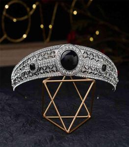 Magnifique couronne noire diadème de Noiva Meghan Markle accessoires de cheveux de mariage femmes bijoux de mariée et diadèmes 2107078289422