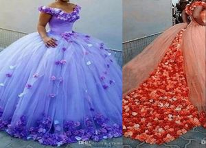 Superbe robes de baulle Orange Lilac Quinceanera