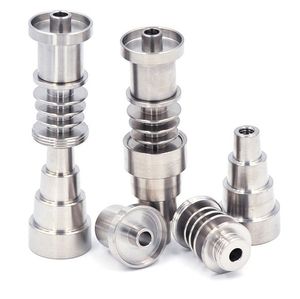 GR2 Clavo de titanio 10 mm 14 mm 18 mm Ajustable Domeless Enails Unión hembra macho para 16 mm o 20 mm Enail Coil Free DHL