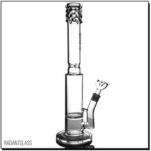 Hookahs New 17.5 '' Glass Bong Big moderno con intrincado percolador tubería de agua bongs pesados