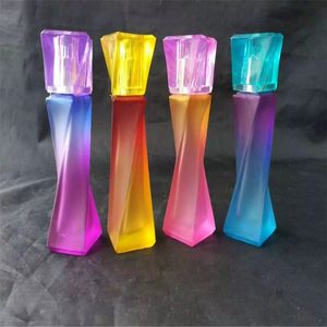 Accesorios de bongs de vidrio con lámpara de alcohol giratoria multicolor graduada, Pipas de vidrio para fumar, mini colores multicolores, Pipas de mano, la mejor cuchara de vidrio