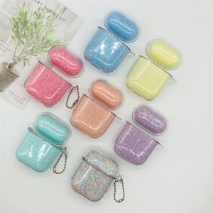 Gradient Earphone Cases Airpods 1 2 3 Colorful Pour Apple Air Pods Pro New PC Hard Cute Cover Box Case Bluetooth Casque de charge sans fil avec crochet