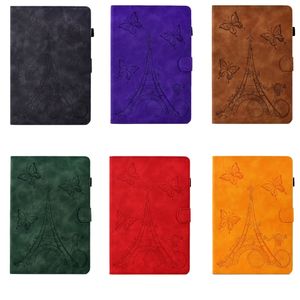 Portefeuille en cuir étuis pour tablettes sacs pour Lenovo Tab P11 M10 X605F X505F M10 Plus 3 3gen 2nd 2 gen X306 Paris tour Eiffel papillon vélo fleur fente pour carte livre support pochette