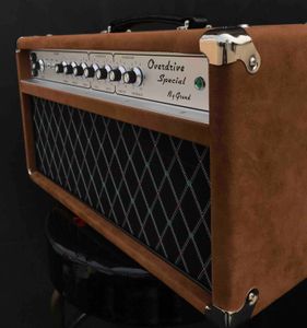 Grand Valve Hand-wired ODS100 Overdrive Special Guitar Amp Head 100W in Brown Custom Logo and Faceplate is Available