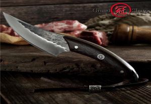 Cuchillo para deshuesar Grandsharp, cuchillo de cocina forjado hecho a mano para Chef, barbacoa, herramienta de supervivencia para acampar al aire libre, cuchillo de caza forjado, Funda de cuero 5898120