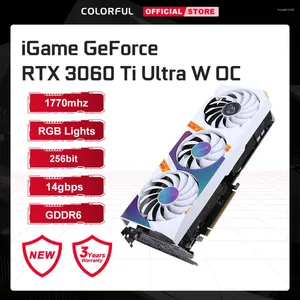 Tarjetas gráficas coloridas IGame GeForce RTX 3060 Ti Ultra W OC 8GB GDDR6X tarjeta 8G 256Bit Gaming vídeo de alta frecuencia GPU