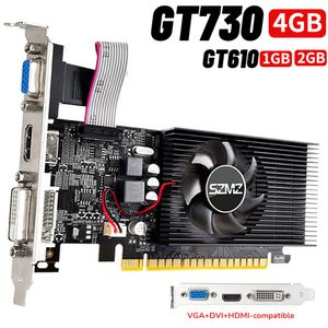 Graphics Cards GT730 4GB DDR3 128Bit/64Bit Graphics Card with HDMI VGA DVI Port PCI-E2.0 16X Computer Graphics Video Card GT610 for Office/Home 230923