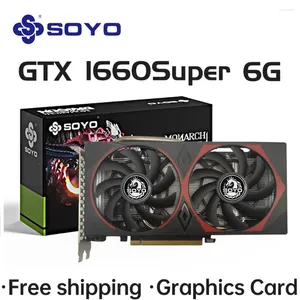 Tarjetas gráficas SOYO Gaming NVIDIA GeForce GTX 1660 Super 6GB GDDR6 192 Bit tarjeta de vídeo GPU de escritorio para PC