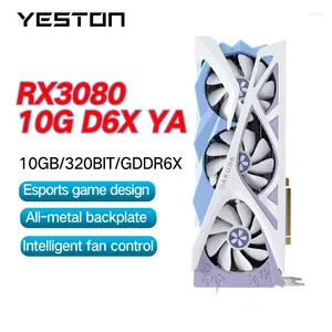 Cartes graphiques Yeston RTX 3080 RTX3080 10 Go D6x YA Card PCI-E 4.0 X16 320BIT 8NM 8PIN GDDR6X VIDEO PLACA DE