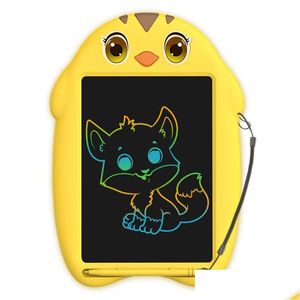 Tabletas gráficas Bolígrafos Tableta de escritura LCD de dibujos animados 8,5 pulgadas Electrónica Ding Iti Colorf Sn Almohadillas de escritura a mano Tableros de notas para niños DH9AV