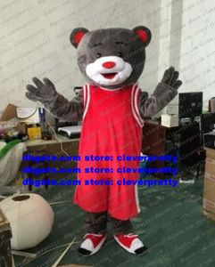 Costume de mascotte d'ours de fusée grise, tenue de personnage de dessin animé pour adulte, étiquette de courtoisie, grande taille, bonne taille, zx3007
