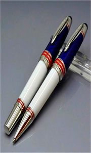 Gran serie de personajes Edición especial Fuente Pen Luxury Black Fibra Fibra Blue Roller Ball Pens con JFK Talling LO8896161