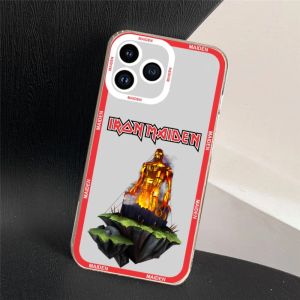 Super images I-Iron-M-Maiden Killers Rouled Phone Case pour iPhone 11 12 Mini 13 14 15 Pro Max Transparent Shell