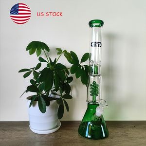 Bong à bécher en borosilicate de qualité supérieure avec des accents verts - Joint de 18,8 mm - Améliorez votre expérience de tabagisme