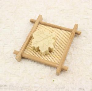 Porte-savon en bambou de forme carrée en bambou vert porte-savon fait à la main fournitures de bain SN4773