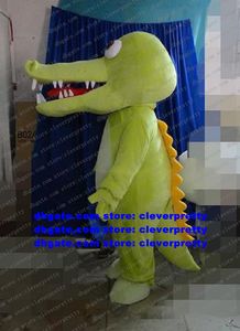 Costume de mascotte d'alligator Crocodile vert, tenue de personnage de dessin animé pour adulte, Costume de célébration d'entreprise, salon de beauté zx818