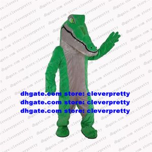 Crocodile vert alligator mascotte Costume adulte personnage de dessin animé tenue éducation exposition Halloween tous les reliques zx1258