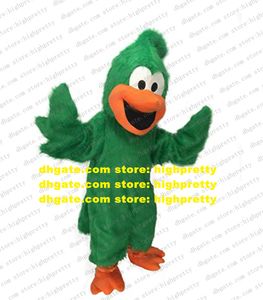 Costume de mascotte Roadrunner en peluche longue verte, oiseau, personnage de dessin animé pour adulte, Image de marque, articles promotionnels zz8242