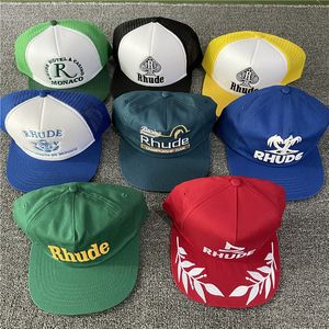 Casquette de Baseball en Patchwork de Maille Verte Hommes Femmes Broderie Chapeau Réglable Extérieur