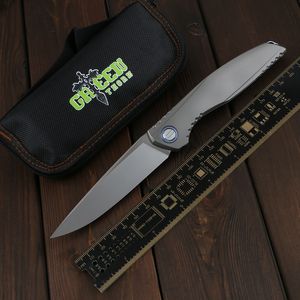 Green thorn, Lee / cuchillo plegable m390 blade, TC4 Titanium 3D mango camping al aire libre fruta cuchillo EDC herramienta