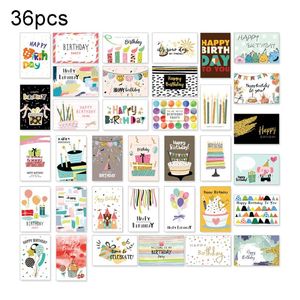 Paquete de 36 tarjetas de felicitación Eco Friendly Unique Birthday Large Happy Set para adultos y niños