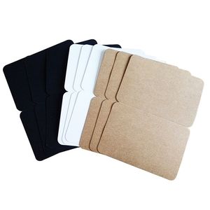 Cartes de vœux 50pcs Vintage Creative Cartes postales vierges Papier Kraft Brun Blanc Noir Cadeau En gros Invitation de fête 220930