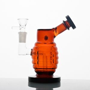 Humo de agua pequeño en forma de granada, Bong para fumar con varilla de vidrio, Bong para narguile, accesorios para fumar, fiesta en el bar en casa, vidrio de borosilicato alto, estilo explosivo vendedor caliente