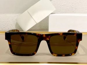 Lunettes de soleil carrées marron Havane 19Ws gafa de sol pour hommes, lunettes de soleil à la mode, lunettes de Protection UV400 avec boîte