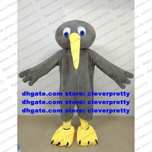 Gris Kiwi oiseau mascotte Costume adulte dessin animé personnage tenue Costume Marketplstar Marketplgenius campagne publicitaire zx2124