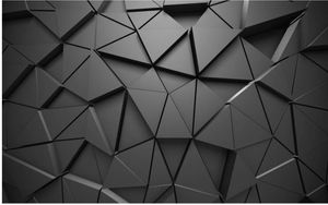 Papiers peints gris 3D stéréo géométrique abstrait gris papier peint géométrique fond papier peint moderne pour salon