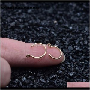 Grillz, Dental Grills Drop Delivery 2021 14K Grillz Lip Ring Handmade Gold Exquis C-Shape Cuff Punk Fashion Simple Unisex Body Jewelry Fak