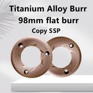 Molinos grandes tamaño 98 mm Aleación de titanio Coffffee Grinder Disc Copy SSP Burr Flat Burr para C98Prodl y Ek43 Coffee Mill Machine