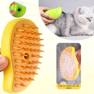 Grooming Cat Steam Brush Pet Dog Brush 3 in 1 Electric Spray Dogs Steamy Supplies Products Pet Hair Removal Grooming Brush Cat Accessorie