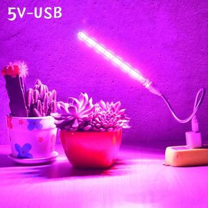 Grow Lights 10W Led Grow Light Usb Portable LED Plant Grow Light DC5V Full Spectrum Phyto Lamp 21 leds Rotation Flexible Light Indoor P230413