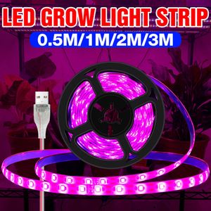 Grow Lights LED USB Plant Grow Bulb Full Spectrum 5V Plant Light Led Hydroponic Plant Lamp Pour Serre Fleurs Semis 50cm 1m 2m 3m P230413