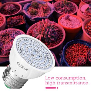 Grow Lights Plant Light LED Rouge Bleu Lumière E27 Plantation Grow Lampe Ampoule pour Fleurs D'intérieur Légumes E27-60-2835 P230413