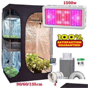 Grow Lights Film Polyester Growbox 2-en-1 600D Tente de culture Kit complet Plantes hydroponiques d'intérieur poussant pour serre fleur goutte Del Dhpzr