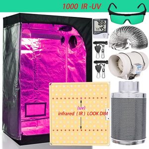 Grow Lights Tent Growbox 1000W Grow Tent Room Complete Kit Hydroponic Growing System Carbon Filter Combo Multiple Size Dark Room