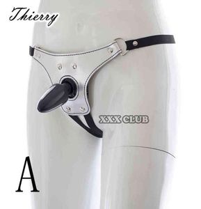 Gstrings Thierry Crotchless Brass Strap on Dildo Harness Lesbian Strapon Gstring Sex Toys for Women Men Open Open Awear G8051189