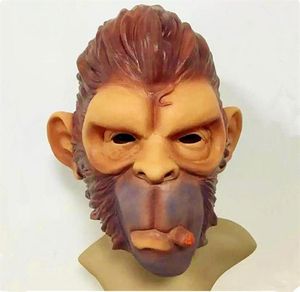 GTA Grand Theft Auto V Gorilla Mask Latex Beast Knight Chimpanzee Masks Hood Monkey Latex Mascaras Halloween Game Play33R7360737