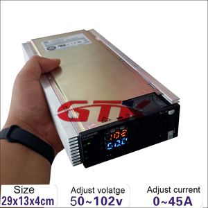 GTK cargador de batería de litio ajustable 0-102v potencia 4500W 0-45A gran corriente 45amps LI-ION Lifepo4 LTO batería cargador rápido