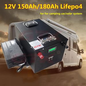 GTK Lifepo4 12V 150Ah 180Ah Lifepo4 batterie courant de charge 14.6V pour camping car système solaire onduleur + chargeur 10A