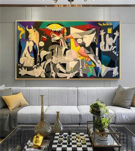 Guernica par Picasso Canvas Paintings Reproductions Famous Canvas Wall Art Affiches et imprimés Picasso Pictures Home Wall Decor9946722