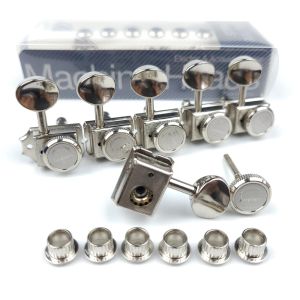 Guitare 1 set 6 verrouillage en ligne Vintage électrique guitare hine têtes tuners pour string string guitar string torsegs (nickel)