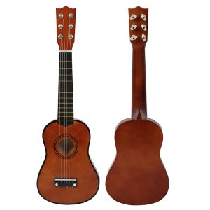 Guitare 21 pouces Basswood Ukulele 6 cordes petites instruments de musique de guitare acoustique pour enfants