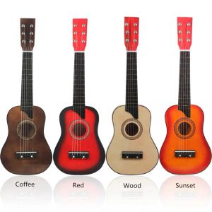 Guitare 25 pouces 6 cordes basswood acoustique guitare bois classique petite guitare pour les enfants / filles / garçons / débutants cadeaux