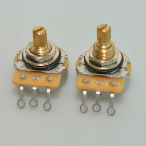 Guitare 5 pcs cts arbre en laiton pots de guitare 450g 250k / 500k volume de tons potentiomètres coniques audio pour pièces de guitare électriques